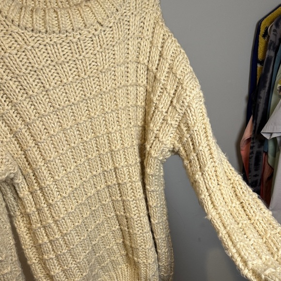 Moon River Cream chunky Knit Sweater - Picture 3 of 4